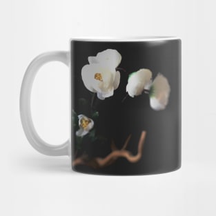 White flower in focus Mug